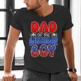 Dad And Mom Birthday Boy Spider Family Matching Men's V-Neck T-Shirt