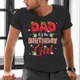 Dad And Mom Birthday Girl Strawberry Berry Sweet One Two Men's V-Neck T-Shirt Dad And Mom Birthday Girl Strawberry Berry Sweet One Two Men's V-Neck T-Shirt