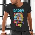 Dad And Mom Daddy Of The Birthday Boy Family Party Decor Men's V-Neck T-Shirt