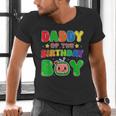 Dad And Mom Daddy Of The Birthday Boy Tee Melon Family Party Men's V-Neck T-Shirt