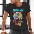 Dad And Mom Mommy Of The Birthday Boy Family Party Decor Men's V-Neck T-Shirt