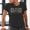 Dad Paddleboarder On SUP Paddle Board Dad Standup Paddling Men's V-Neck T-Shirt
