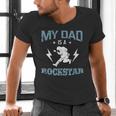 MY DAD IS A ROCKSTAR DADDY Father Sday Men's V-Neck T-Shirt