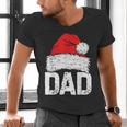 Dad Santa Christmas Family Matching Pajamas Papa Xmas Father Short Sleeve Men's V-Neck T-Shirt