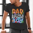 Dad Under Sea Birthday Party Boys Ocean Sea Animals Themed Men's V-Neck T-Shirt