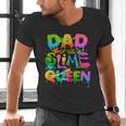Dad Of The Slime Queen Birthday Family Matching Party Men's V-Neck T-Shirt