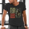 My Dad Is A Soldier Hero Proud Army Son US Military Men's V-Neck T-Shirt