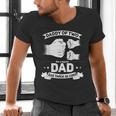 Dad Squared Fathers Day Dad Of Two Cool Daddy Of 2 Men's V-Neck T-Shirt