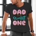 Dad Of Sweet One First Birthday Matching Family Donut Theme Men's V-Neck T-Shirt Dad Of Sweet One First Birthday Matching Family Donut Theme Men's V-Neck T-Shirt