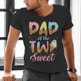 Dad Of The Two Sweet Birthday Girl Ice Cream Lovers 2nd Men's V-Neck T-Shirt