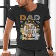 Dad Of The Two Wild Animal Safari 2Nd Birthday Party Men's V-Neck T-Shirt Dad Of The Two Wild Animal Safari 2Nd Birthday Party Men's V-Neck T-Shirt