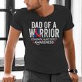 Dad Of a Warrior CHD Congenital Heart Defect Awareness CHD Men's V-Neck T-Shirt Dad Of a Warrior CHD Congenital Heart Defect Awareness CHD Men's V-Neck T-Shirt