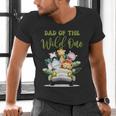 Dad Of The Wild One 1st Birthday Safari Family Matching Men's V-Neck T-Shirt