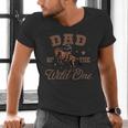 Dad Of The Wild One Cowboy Western Rodeo Party Matching Men's V-Neck T-Shirt