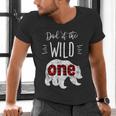 Dad Of The Wild One Shirt Bear Lumberjack 1st Birthday Tee Men's V-Neck T-Shirt