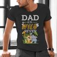 Dad Of The Wild Seven Animal Safari 7th Birthday Party Men's V-Neck T-Shirt Dad Of The Wild Seven Animal Safari 7th Birthday Party Men's V-Neck T-Shirt