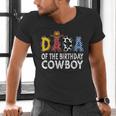 Dada 1st Birthday Cowboy Western Dada Birthday Boy Men's V-Neck T-Shirt