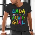 Dada Of The Birthday Girl Retro 80's Party Shirt Men's V-Neck T-Shirt