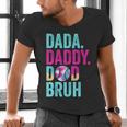 Dada Daddy Dad Bruh Baseball Drip Ice Cream Dad Bruh Men's V-Neck T-Shirt