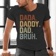 Dada Daddy Dad Bruh Retro Vintage Fathers Day Vintage Men's V-Neck T-Shirt