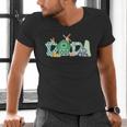 Dada Farm Animal Birthday Family Matching Party Dad Father Men's V-Neck T-Shirt