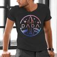 Dada Space Astronaut Rocket Birthday Party Men's V-Neck T-Shirt