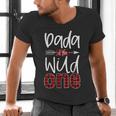Dada Of The Wild One Buffalo Plaid Lumberjack 1st Birthday Men's V-Neck T-Shirt Dada Of The Wild One Buffalo Plaid Lumberjack 1st Birthday Men's V-Neck T-Shirt