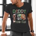 Daddy Of The 1 Year Old Football Lover 1st Birthday Boy Men's V-Neck T-Shirt
