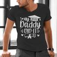 My Daddy Did It 2025 Graduation Graduated Proud Dad Men's V-Neck T-Shirt