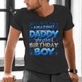 Daddy Of The Birthday Boy Matching Family Father Men's V-Neck T-Shirt Daddy Of The Birthday Boy Matching Family Father Men's V-Neck T-Shirt