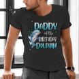 Daddy Of The Birthday Dolphin Family Matching Party Squad Men's V-Neck T-Shirt