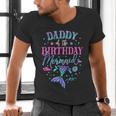 Daddy Of The Birthday Mermaid Party Matching Family Dad Men's V-Neck T-Shirt