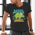 Daddy Dad Saurus Rex Dinosaur Dino For Father Men's V-Neck T-Shirt