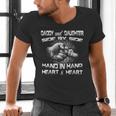 Daddy Daughter Fist Bump Matching Father's Day Best Dad Men's V-Neck T-Shirt