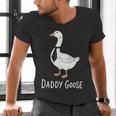 Daddy Goose Fun Father's Day Tee For Dad Men's V-Neck T-Shirt Daddy Goose Fun Father's Day Tee For Dad Men's V-Neck T-Shirt