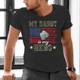 My Daddy Is My Hero Military Dad American Flag Army Proud Ar Men's V-Neck T-Shirt