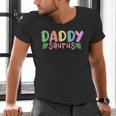 Daddy Saurus Kids Dinosaur Birthday Party Family Matching Men's V-Neck T-Shirt