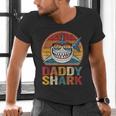 Daddy Shark Retro Shark Shirt Pajamas For Dad Dad Men's V-Neck T-Shirt Daddy Shark Retro Shark Shirt Pajamas For Dad Dad Men's V-Neck T-Shirt