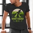 Daddysaurus Rex 2 Kids Sunset Tshirt For Fathers Day Men's V-Neck T-Shirt Daddysaurus Rex 2 Kids Sunset Tshirt For Fathers Day Men's V-Neck T-Shirt