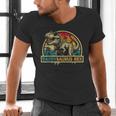 Daddysaurus Rex Dinosaur Daddy Saurus Rex Family Matching Men's V-Neck T-Shirt