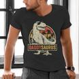 Daddysaurus Shirt T-Rex Dad Dinosaur Men's V-Neck T-Shirt