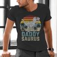 DaddysaurusRex Dinosaur Daddy Saurus Family Matching Men's V-Neck T-Shirt