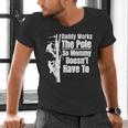 Dads Electrical Lineman Gear Husband & Lineman Wife Men's V-Neck T-Shirt