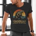 Dadzilla-Father Of The Monsters Dad Father's Day Men's V-Neck T-Shirt