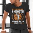 Daughter Basketball Sport Basketball Dad Mom Basketball Fan Men's V-Neck T-Shirt