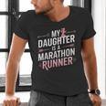 My Daughter Is A Marathon Runner Proud Mom & Dad Men's V-Neck T-Shirt