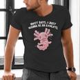 Most Days I Just Wanna Be An Axolotl Salamander Introvert Men's V-Neck T-Shirt