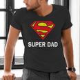 DC Comics Superman Father's Day Super Dad Logo Men's V-Neck T-Shirt