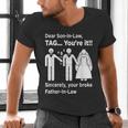 Dear Son-In-Law Father Of The Bride Dad Wedding Marriage Men's V-Neck T-Shirt