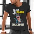 Dinosaur Graduation Cap Gown 3rd Grade Graduate Nailed It Men's V-Neck T-Shirt